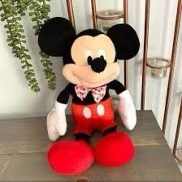 Mickey Mouse Plush 17" Heart Bowtie Disney on Ice Stuffed Animal Character Toy - Picture 1 of 10